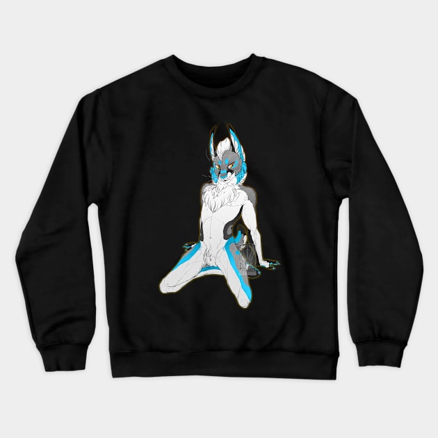 Sabotage Lynx Sitting Crewneck Sweatshirt by TwilightSaint